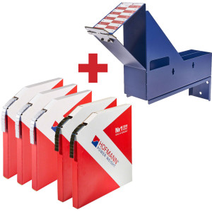 Balíček samolepicího závaží 355 v kotouči HOFMANN 3+2 s pracovní stanicí na zeď SPEEDCUT