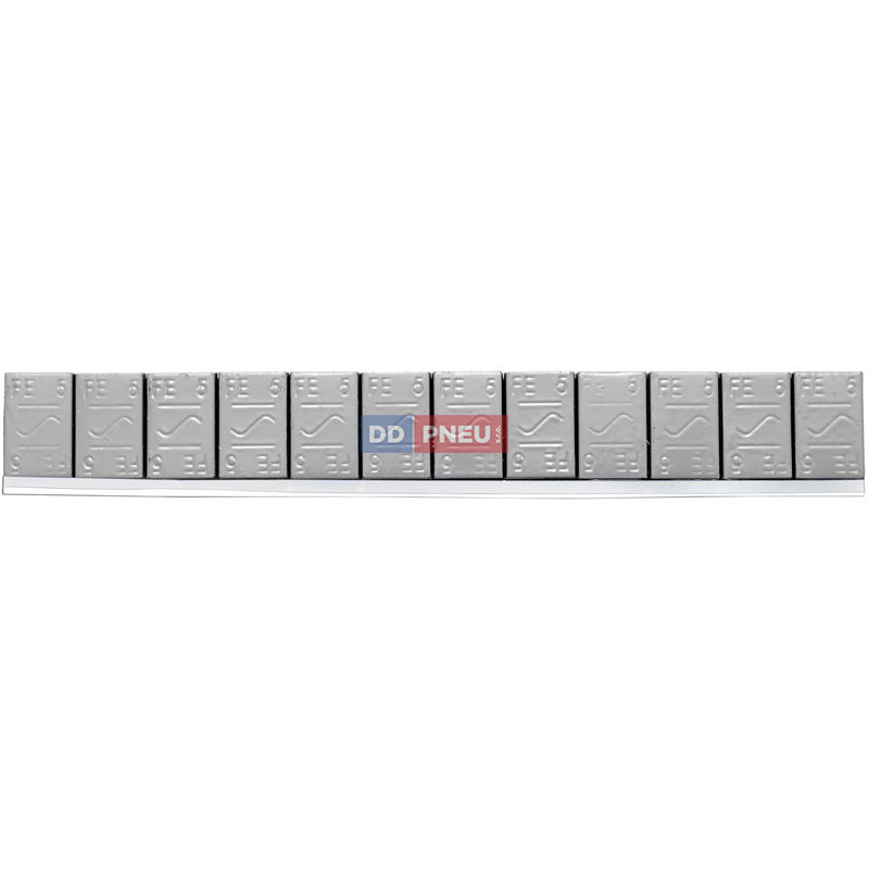 Šedé poplastované samolepicí závaží Hofmann 60g