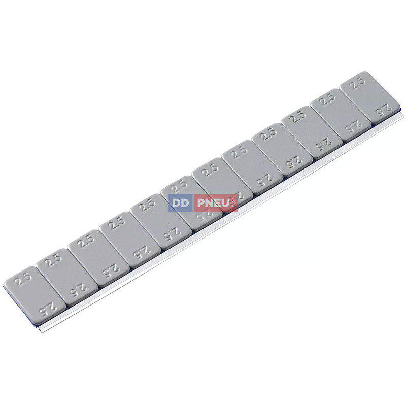 Supernízké šedé poplastované samolepící závaží 12x2,5g