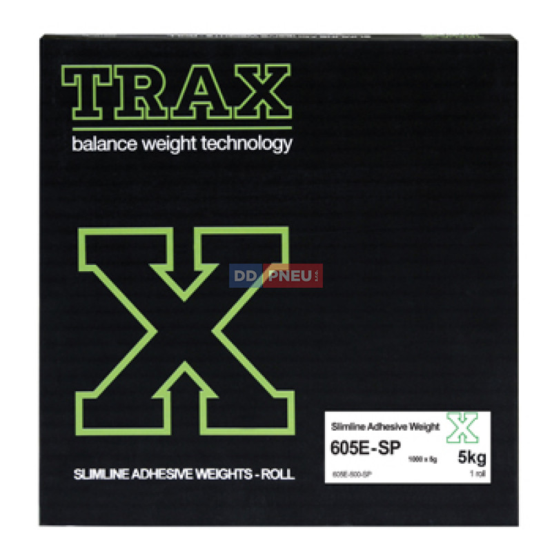 TRAX Standard – stříbrné železné samolepící závaží v kotouči 5kg