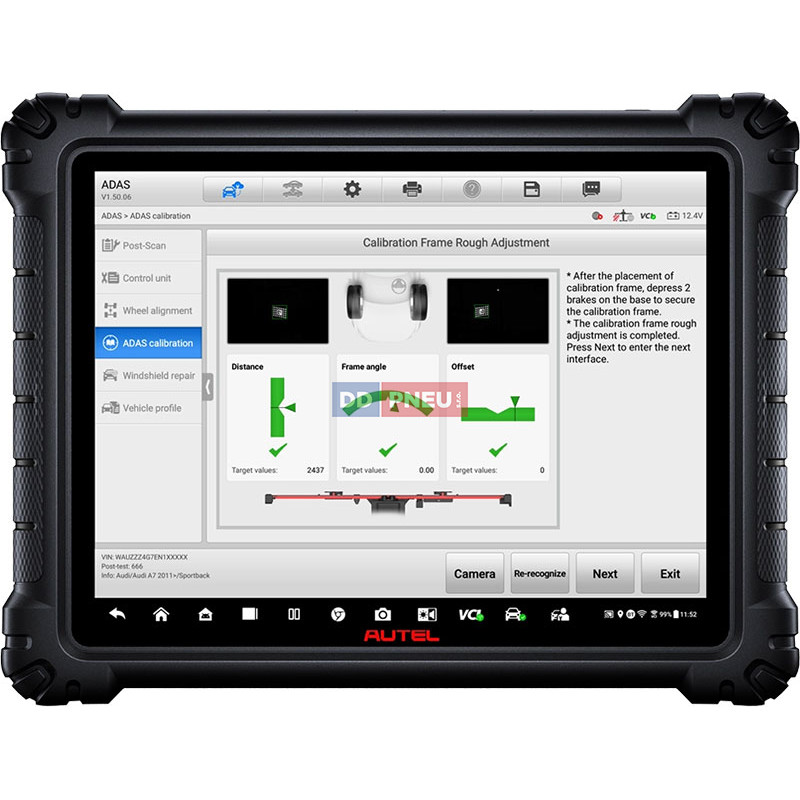 Automatická kalibrace ADAS Autel MaxiSYS IA1000 FULL KIT PLUS s digitálními terči