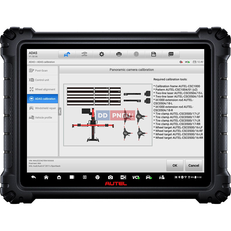 Automatická kalibrace ADAS Autel MaxiSYS IA1000 FULL KIT PLUS s digitálními terči
