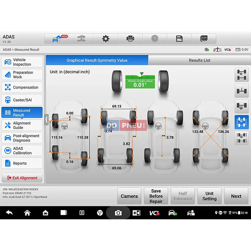 Automatická kalibrace ADAS Autel MaxiSYS IA900WA FULL KIT PLUS – uchycení na disk