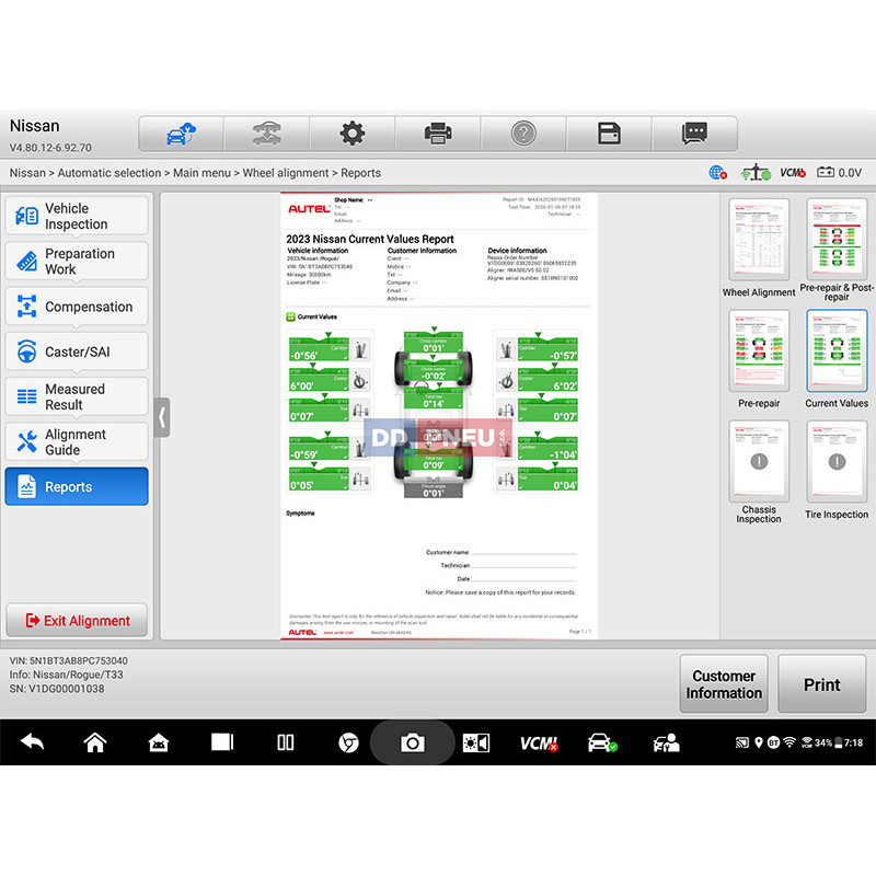 3D Geometrie kol Autel MaxiAlign IWA500