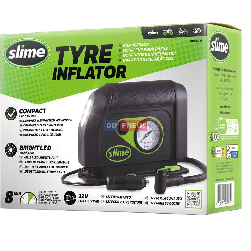 Kompresor 12V Slime s příslušenstvím