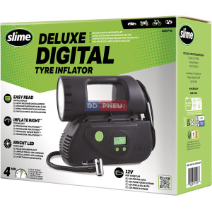 Kompresor Slime Deluxe Digital Tyre Inflator s příslušenstvím Kompresor Slime Deluxe Digital Tyre Inflator s příslušenstvím