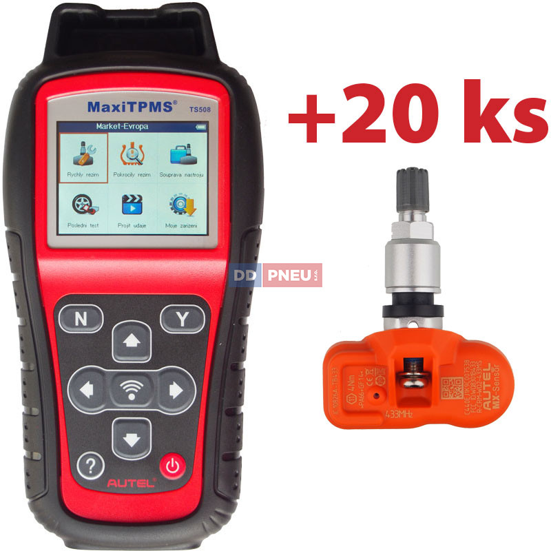 AUTEL Maxi TPMS TS508 + 20 ks MX-senzor stříbrný