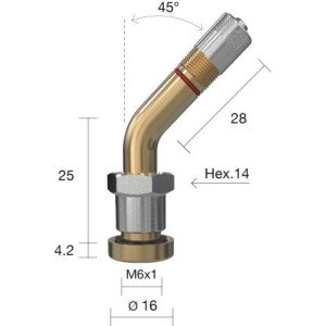 Nákladní TPMS ventil 56mm