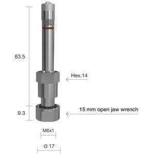 TPMS servisní kit  pro Alu disky - 73(L) x 17 (Ø) x 0°