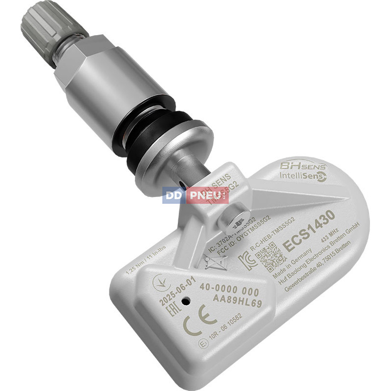 ECS1430 IntelliSens programovatelný TPMS senzor – stříbrný ventil