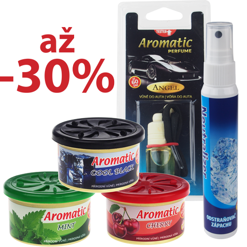 AKCE – sleva až 30% na vůně do auta Aromatic! AKCE – sleva až 30% na vůně do auta Aromatic!