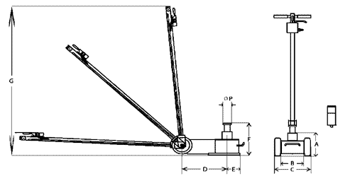 Pneumaticko-hydraulický zvedák RODCRAFT ATJ30-2 do 30t